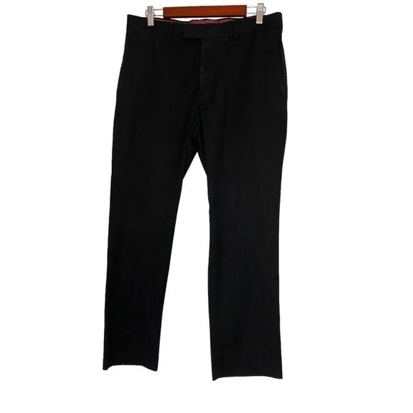 Axist Black Mens Flat Front Work Dress Pants Classic Fit Size 33x30 - Picture 1 of 4